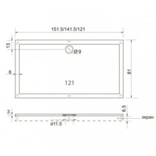 Душевой поддон Aquatek DPL-0002 120 x 80 см Белый